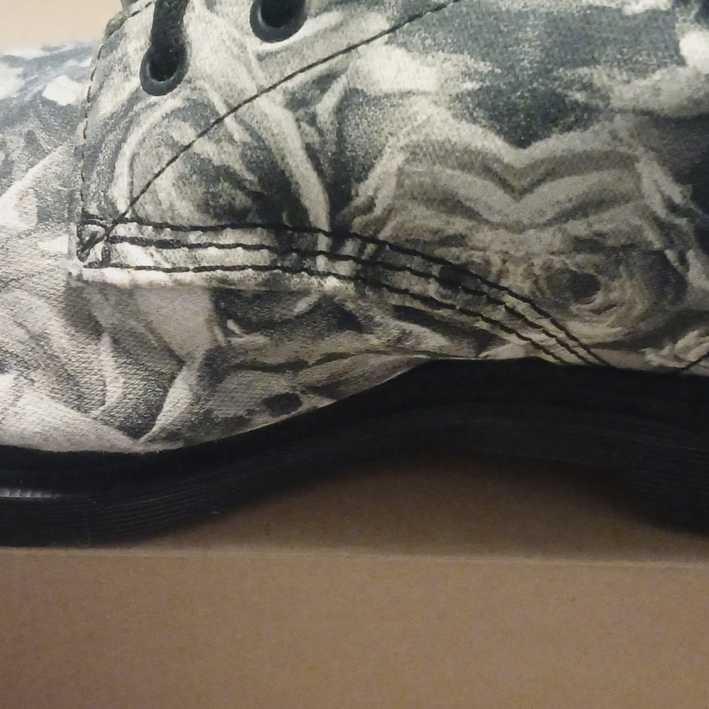 Dr. Martens Black and White Lace Up Boots - Picture 7 of 11
